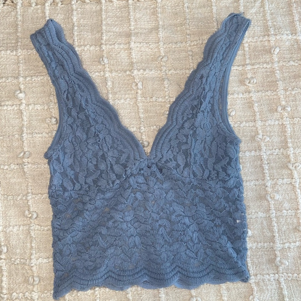 Zara lace sheer crop top